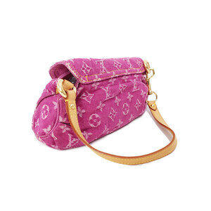 Louis Vuitton Pleaty Monogram Shoulder Bag Semi Denim